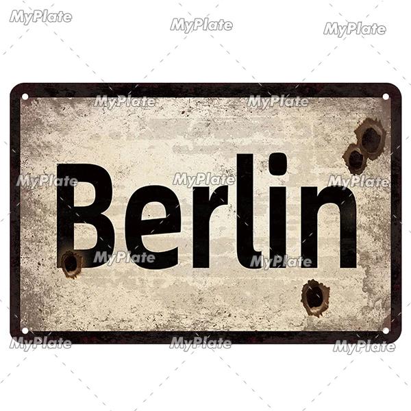 [MaPalte] Vintage German Achtung Sign Metal Sign Tin Sign Decoration Plaque Home Wall Door Decor Bar Sign Home Plate Poster