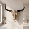 Southwestern Bull Skull Wall Decor Resin Hanging Farmhouse Boho