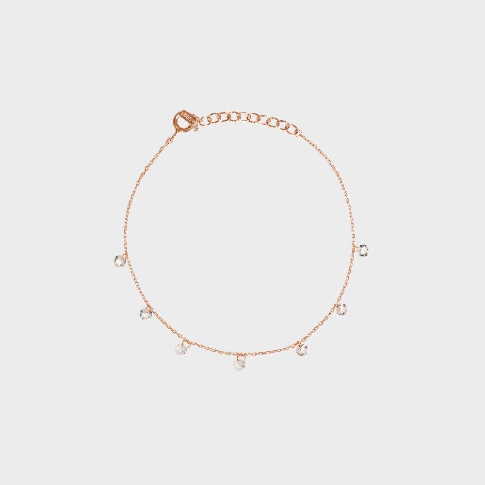 925 Silver Crystal Layered Women's Silver Bracelet