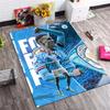 Man City Football Player Portrait Print Area Rug Non‑Slip Rectangular Floor Mat Soccer Fan Gaming Living Bedroom Decor