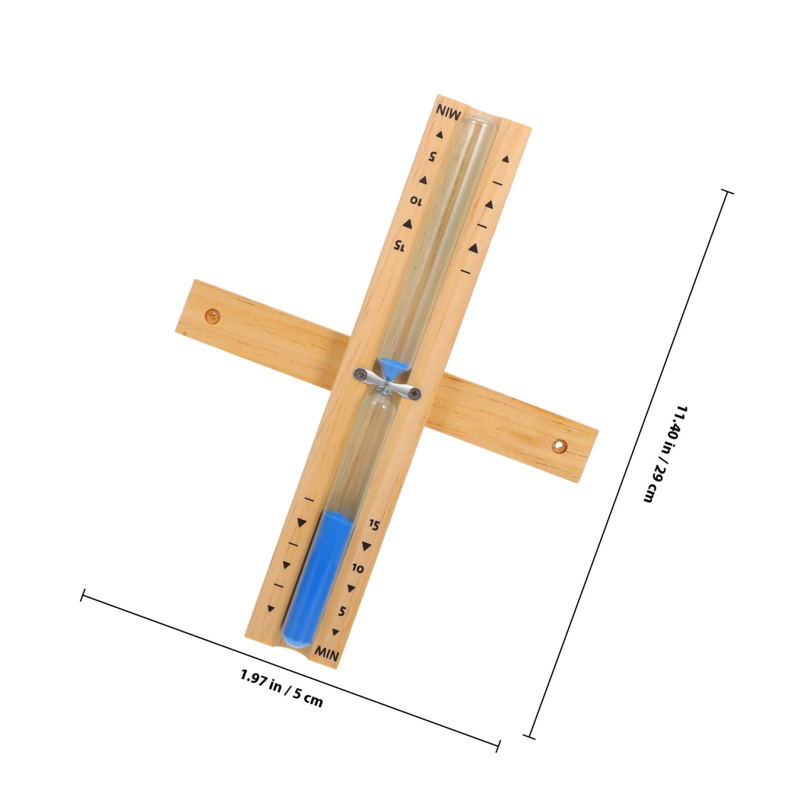 

15-хвилинний пісок для сауни дерев яний пісочний годинник таймер спа водна терапія скляна трубка таймер міцний дерев яний пісочний годинник для домашнього використання синій