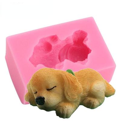 Stampi in silicone 3D a forma di cane carino Strumenti per decorare torte fondente da forno fai-da-te Stampo per cioccolato caramelle gelatina
