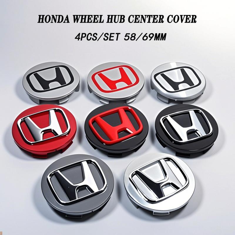 4pcs Car Wheel Center Cap Hub Cover Badge Emblem Sticker Car Accessorie For Honda Civci FIT CRV Accord Jazz HRV Stepwgn CRZ 5th