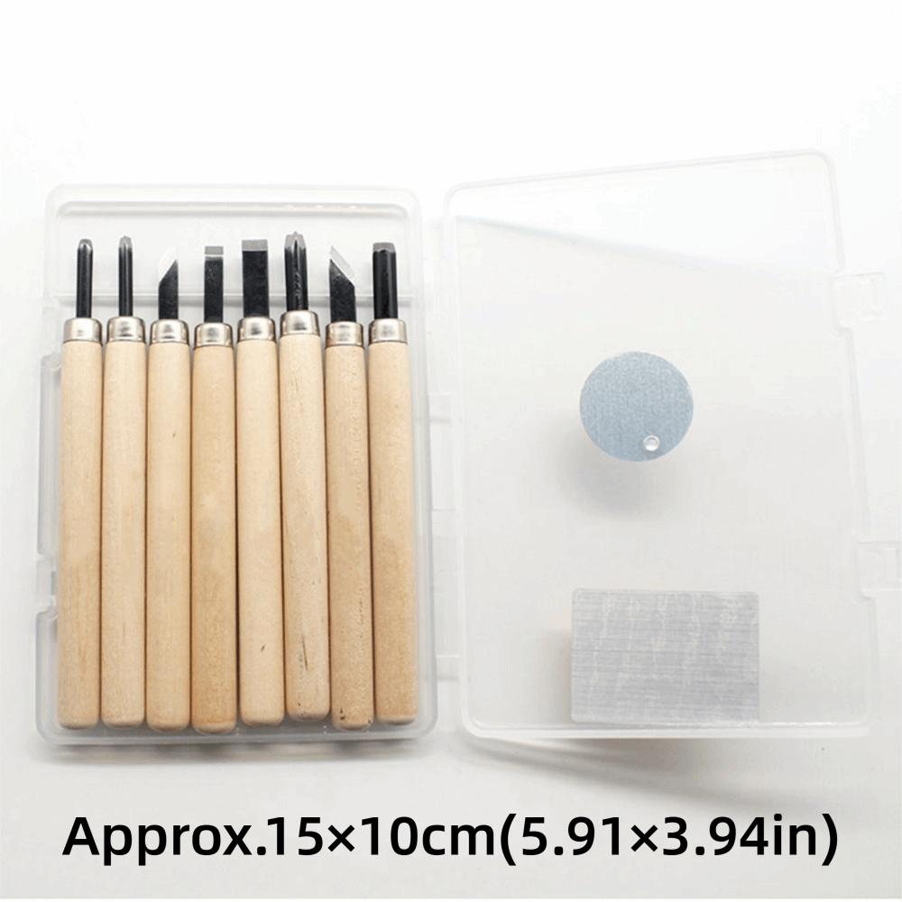 8pcs High Manganese Steel Wood Carving Knife Kit Woodworking Gouges  Craft Hand Tool