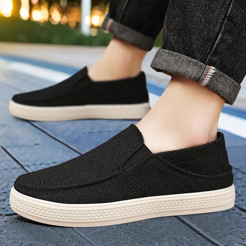 New Arrival Spring Summer Comfortable Casual Shoes Lightweigh Mens Canvas Shoes For Men Slip-On Brand Fashion Flat Loafers Shoes