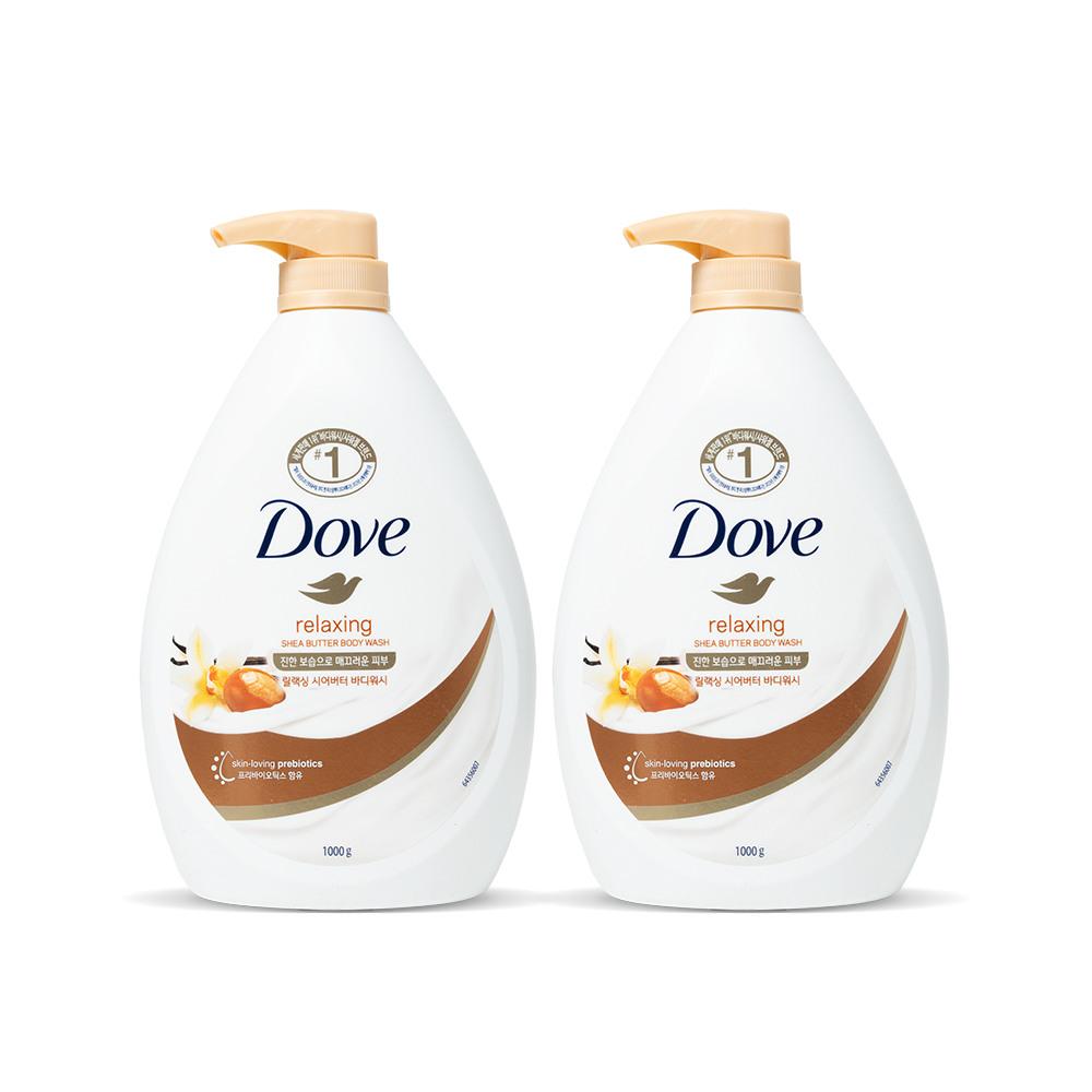 Dove Relaxing Shea Butter Body Wash 1000g x 2