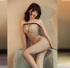 Fun Silk Stockings Crotchless Women's Sexy One-piece Net Clothing Fishing Net One-piece Socks Fun Underwear Suit