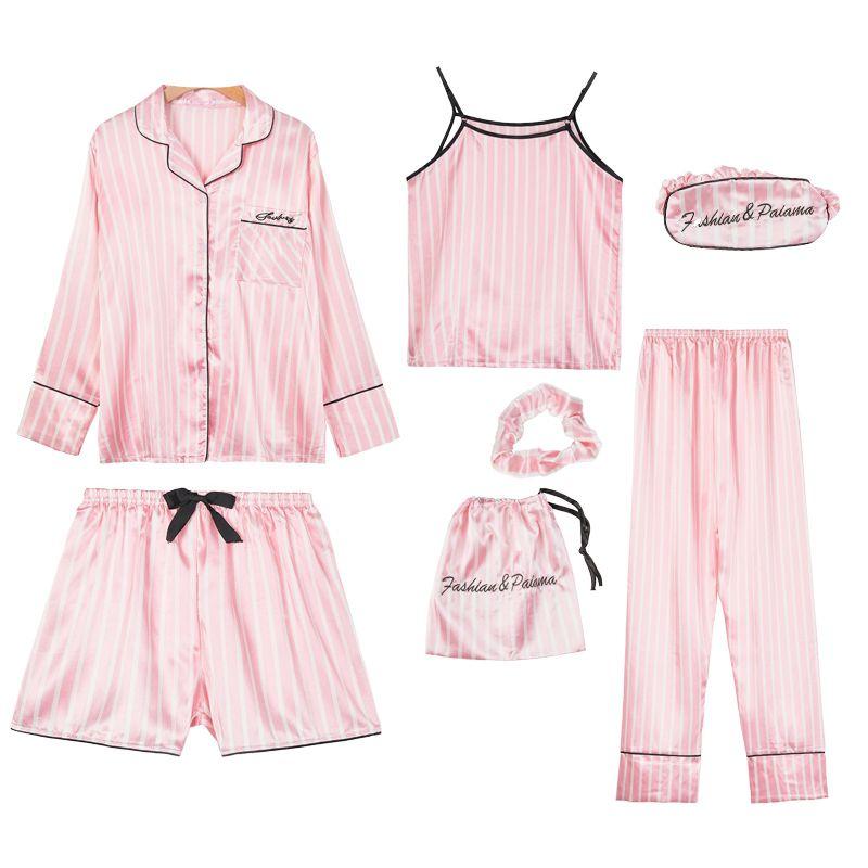 

Пижама Женская Комплекты для Сна Весна Лето Осень Домашняя Одежда Pink M