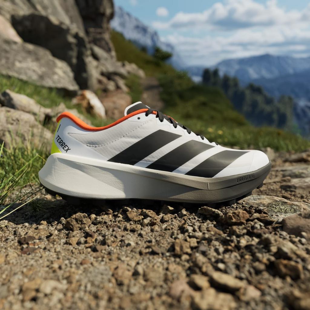 adidas Terre Agravic 4 Trail Running KJ8872 Men's Terrex Sports Shoes Cloud White / Core Black / Semi Impact Orange