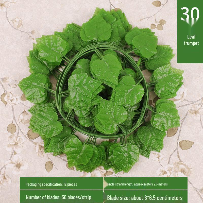 Artificial Green Leaf Grape Vine with Grape Leaves for Ceiling Decoration