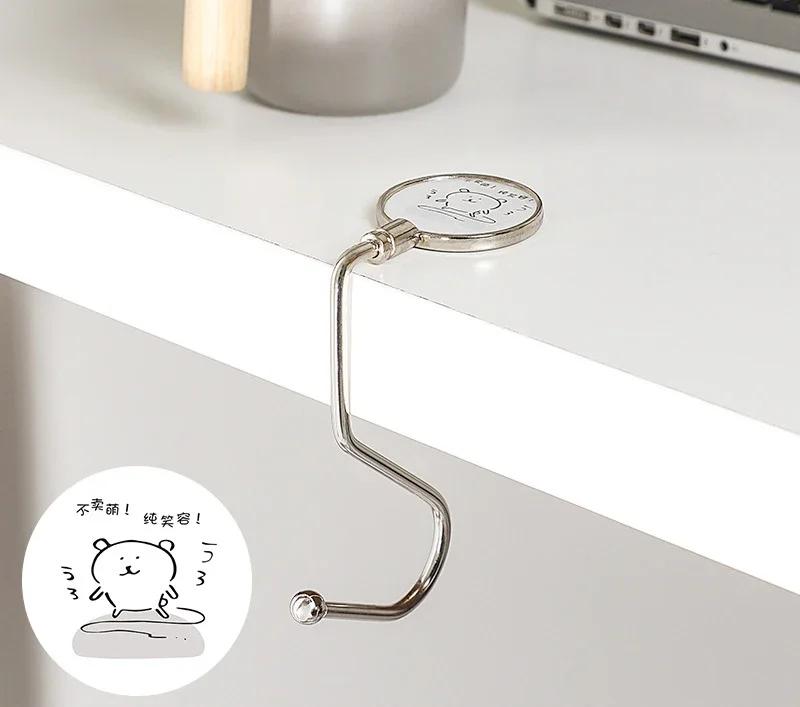 

Большой мультяшный узор, несущий боковой крючок для стола, металлический переносной подвесной крючок для сумки, вешалка для сумок, складной подвесной крючок для стола