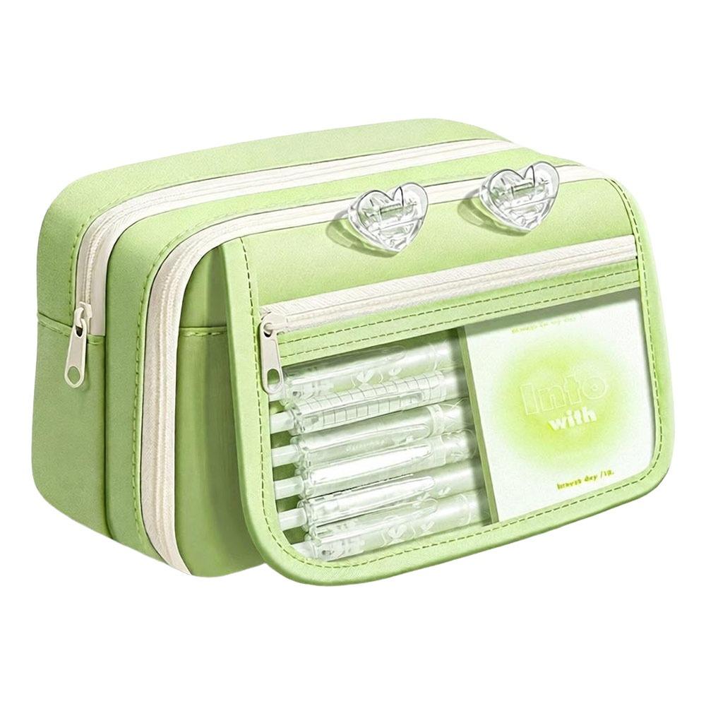 Oxford Pencil Pouch Multi-Layer Pen Organizer New Stationery Case for Girls