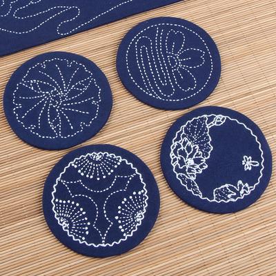 Diy Handmade Embroidery Material Pack Kit Fabric Tea Mat Coaster, Creative Gift Embroidery, Beginner Material Pack