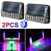 2PCS Solar LED Magnet Warning Light RGB Strobe Truck LED Wireless Alarm Light Safety Traffic Advisor Lamp Trailer Signal Light