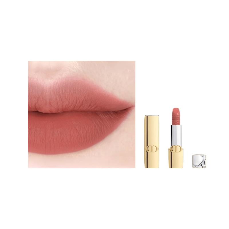 

DIOR Lipstick s 24-year Christmas Limited Edition Fierce Blue Gold Tube Velvet Easy to color and whiten Smooth and long-lasting matte #217Velvet синий