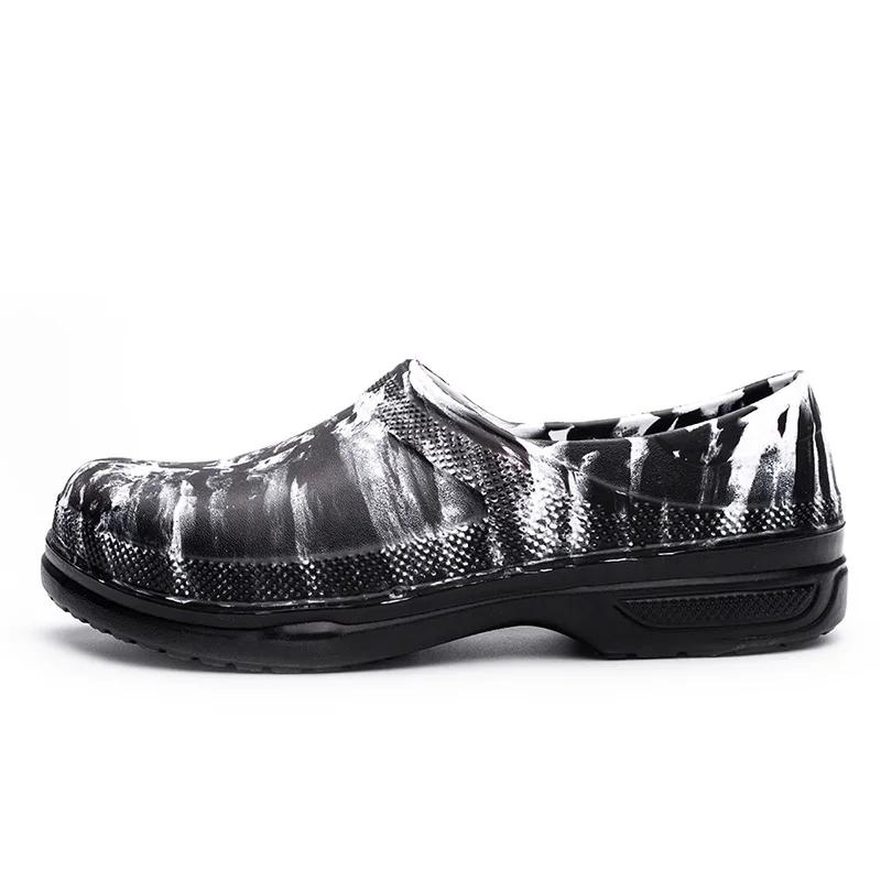 Módní Vysoce Kvalitní EVA Kuchařské Boty Protiskluzové Vodotěsné Olejivzdorné Kuchyňské Kuchařské Ploché Pracovní Boty Hotelová Restaurace Dřeváky Pánské Vícebarevné