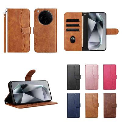 Für Oppo Serie,A17 A54 A58 A77 Reno8,Find X5,Reno14...Elegante universelle Leder-Geldbörsen-Handyhülle mit Handschlaufe, multifunktionale Schutzhülle