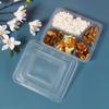 Horned Pansy Divided Disposable Plastic Lunch Boxes