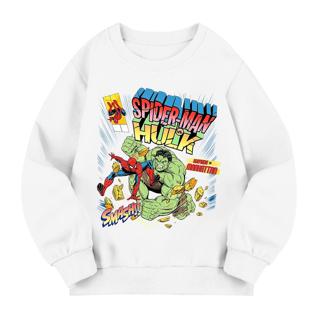 Children's Long Sleeve Loose Fit Letter Print Crewneck Sweatshirt