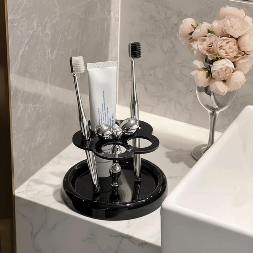 Cute Flower Toothbrush Holder Decorative Toothpaste Storage Rack Makeup Brush Storage Rack  Bedroom