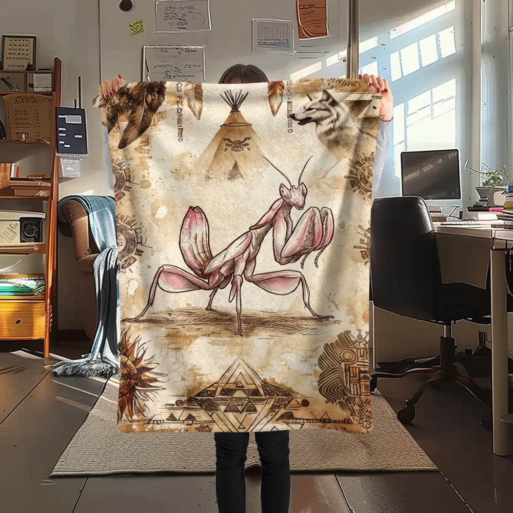 1PC Wild animals Print FlAannel Blanket, High quality Comfortable for All Seasons, Home Decor, Warmth and Comfort