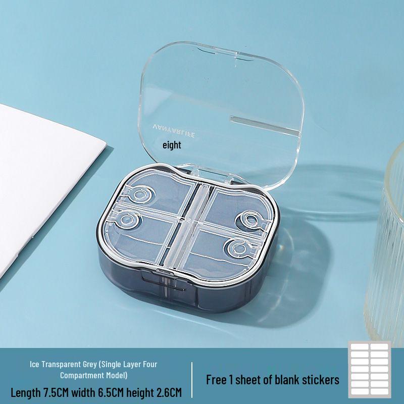 Compact, Moisture-Proof Pill Box for Daily Medication - 3 Times a Day, 7-Day Organizer