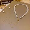 Korean celebrity style pearl neck chain pull-up exquisite necklace 2025 new female design choker