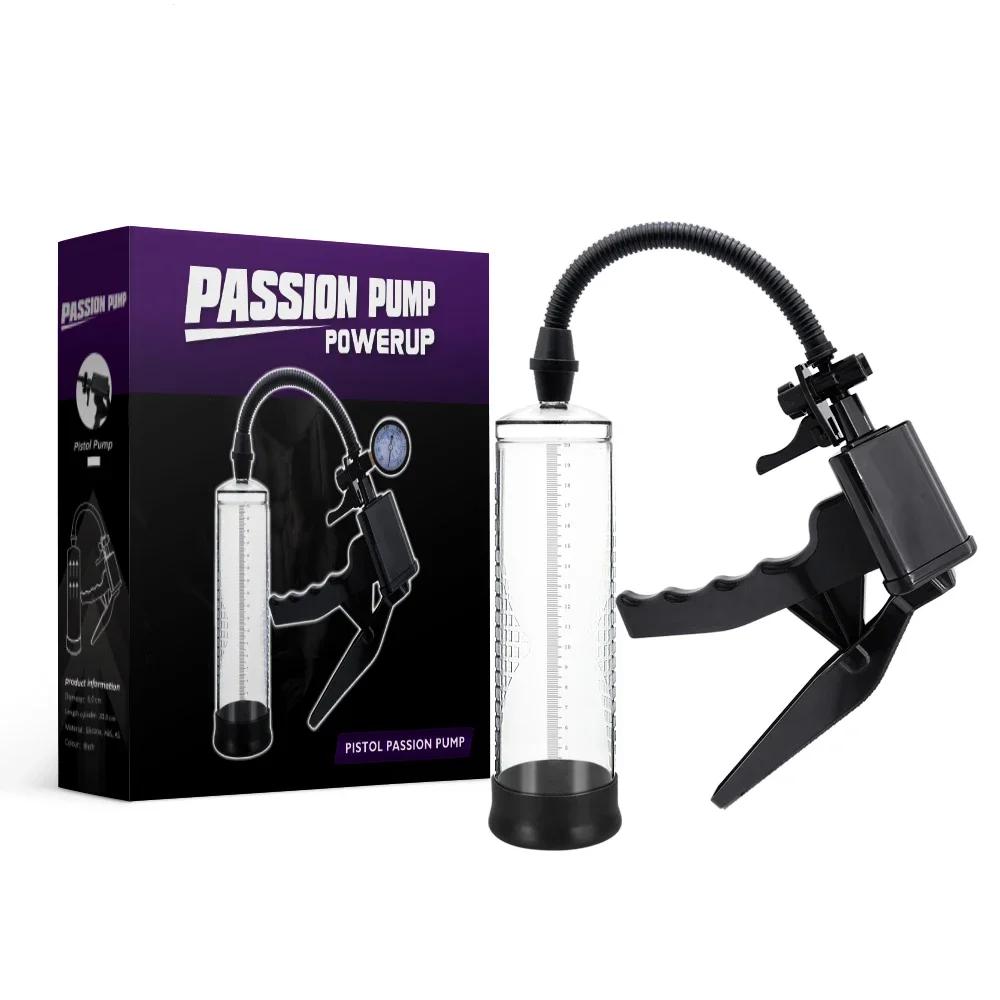 Manyjoy LCD Electric Penis Pump for Enlargement Man Vacuum Pump Penis Trainer Male Masturbators Cup Dick Pump Sex Toys for Men