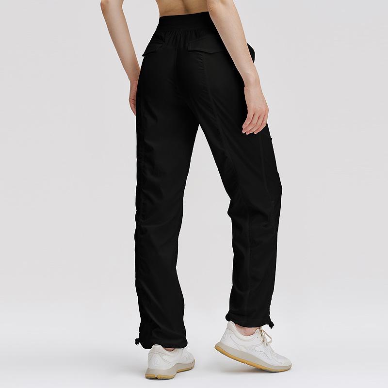 Lulu Women s Quick-Dry Yoga Pants: Breathable, High-Waisted, Drawstring, Slimming, Straight-Leg Fitness and Running Pants