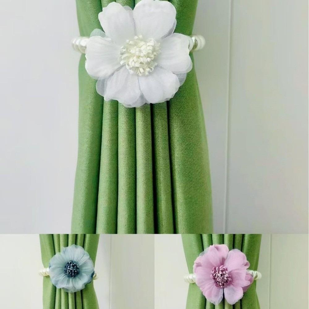 Magnetic Curtain Tiebacks Flower Window Ties Creative Curtain Buckle  For Home Office Decorative