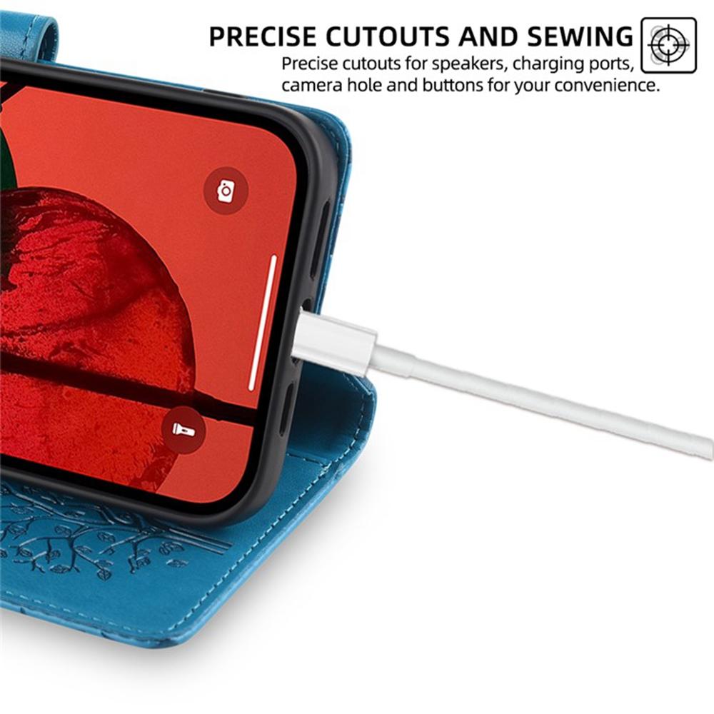 For iPhone 17 Pro Max Case PU Leather Wallet Phone Cover Tree Deer Imprinted