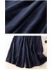 Cotton Linen Wide-Leg Seven-Point Pants for Women, Plus Size, Casual New 2025 Straight-Leg Culottes