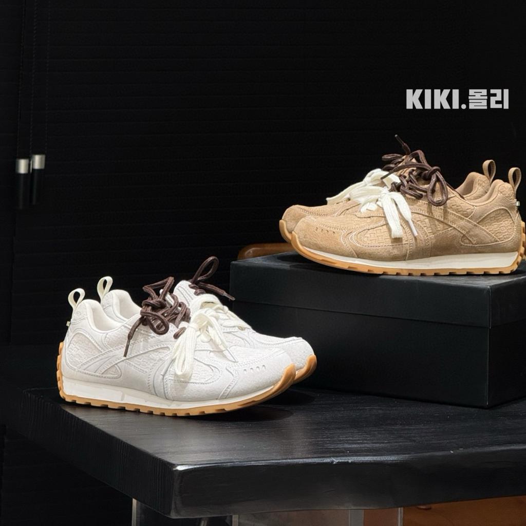 Zapatillas retro francesas tejidas viento Forrest Gump 2025 nuevo diseño nicho de suela gruesa combinación de colores realzantes zapatos deportivos casuales