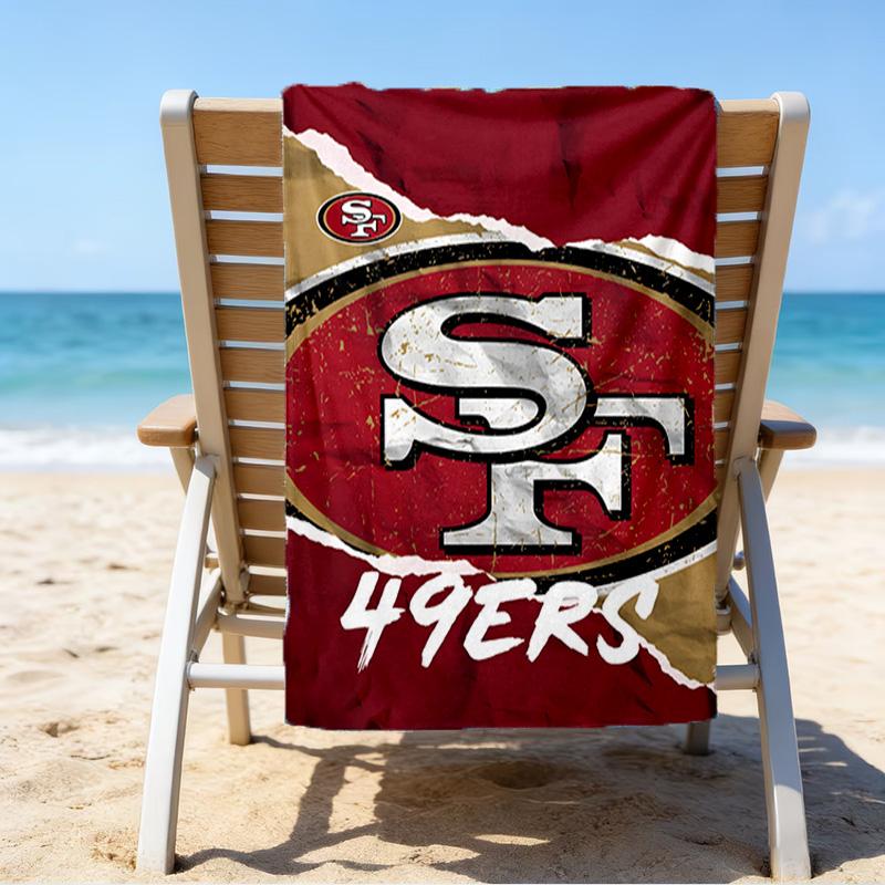 San Francisco football Quick-Dry Microfiber Beach Towel Super Soft & Absorbent for Bath, Beach, Travel Bath Time Accessory, Fan gifts