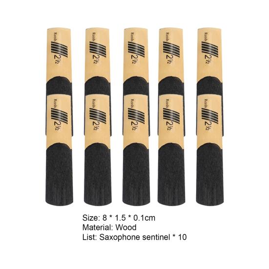 10Pcs/Set Saxophone Reed Wear-Resistant Non-Deformed Mini Smooth Non-Broken Solid Tenor Saxophone Reed