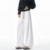 Fashion Waist Splicing Casual Pants Autumn New Elastic Waist Wide-leg Sweatpants Chinese Cotton Rivet Scimitar Sweatpants