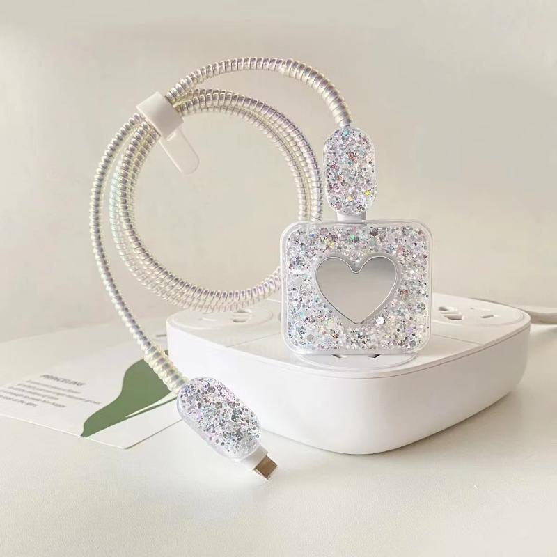 

Suitable for Apple Charger Data Cable Protection Case For iPhone12/13/14/11 20W Phone Charging Cable Protection Rope прозорий