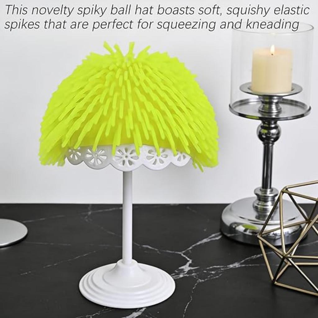Spiky Ball Prank Headgear Elastic Elastic Prank Headwear Spiky Ball Headwear Comfortable Quirky Spiky Ball Hat For Theme Parties