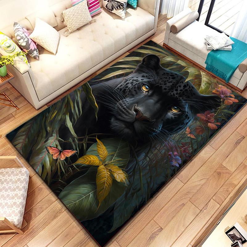 Animal Leopard Cheetah Cartoon Beast Area Rug,Carpet for Home Living Room Bedroom Sofa Doormat Kitchen Decor, bedroom decor