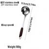 Large Stainless Steel Slotted Spoon & Wood Grain Handle Spatula Set for Commercial Wok & Frying Pan