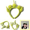 Simpatico Cerchietto Peluche Mostro Alieno Verde Per Cosplay E Feste