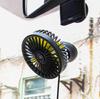 Car USB Clip Fan with 360 Degree Rotation & Strong ABS Suction Cup Portable Auto Suction Cup Fan for Vehicle Cooling