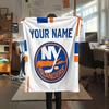 Custom Name,New York Islanders Printed Flannel Blanket, Soft Throw for Bedroom Sofa, Washable, Christmas Present, Great Gift.