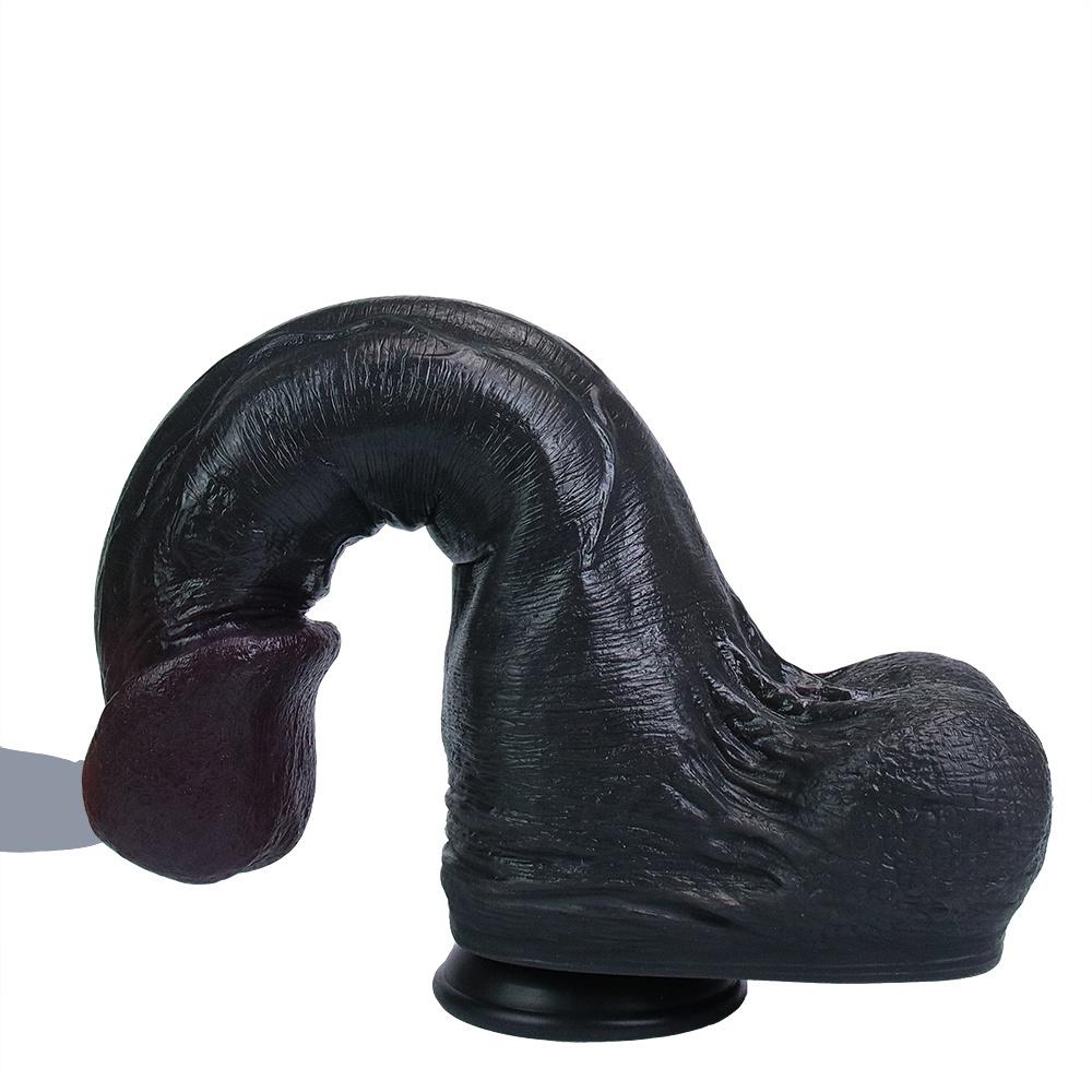 35cm Oversized Realistic Dildo, Huge Mushroom Head Soft Silicone Penis, 4 Colors Available, Wearable Harness Compatible, Lifelike Adult Toy