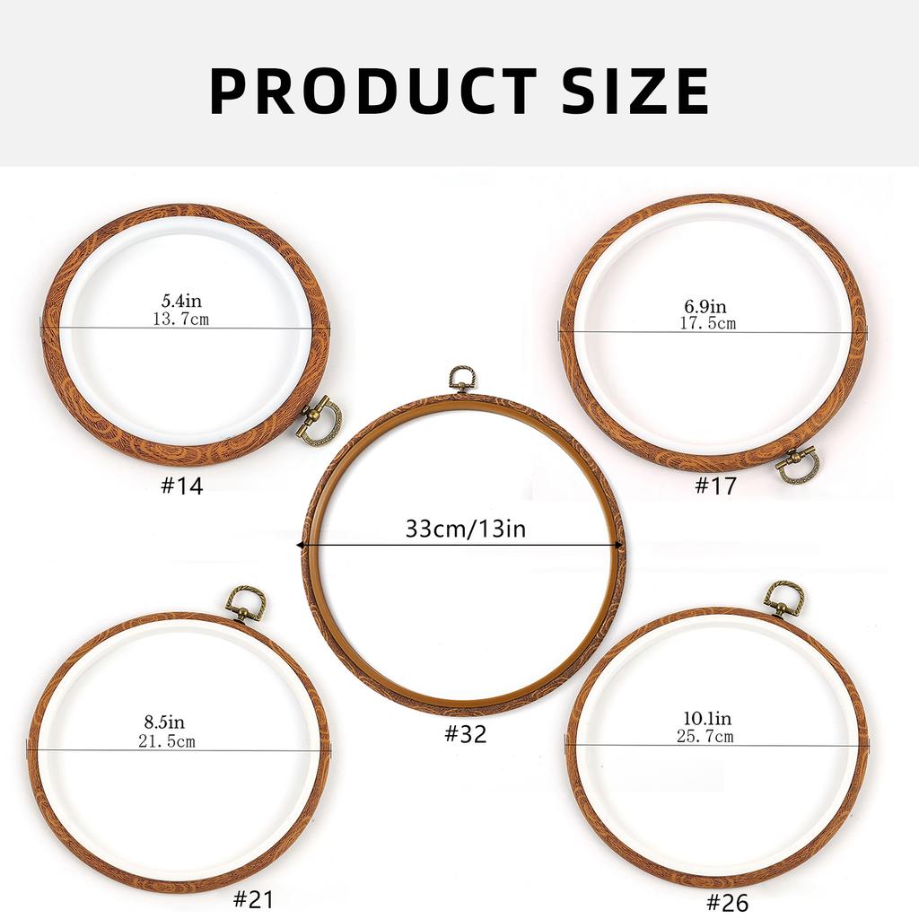 Embroidery Frame Adjustable Embroidery Hoop Cross Stitch Hoop Easy To Use for Needleworks Embroidery Project