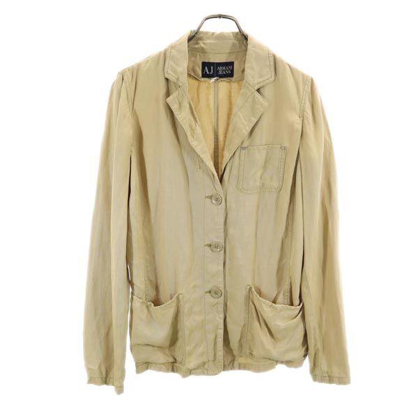 ARMANI JEANS Made in Italy Linen Blend Jacket 40 beige Women Used