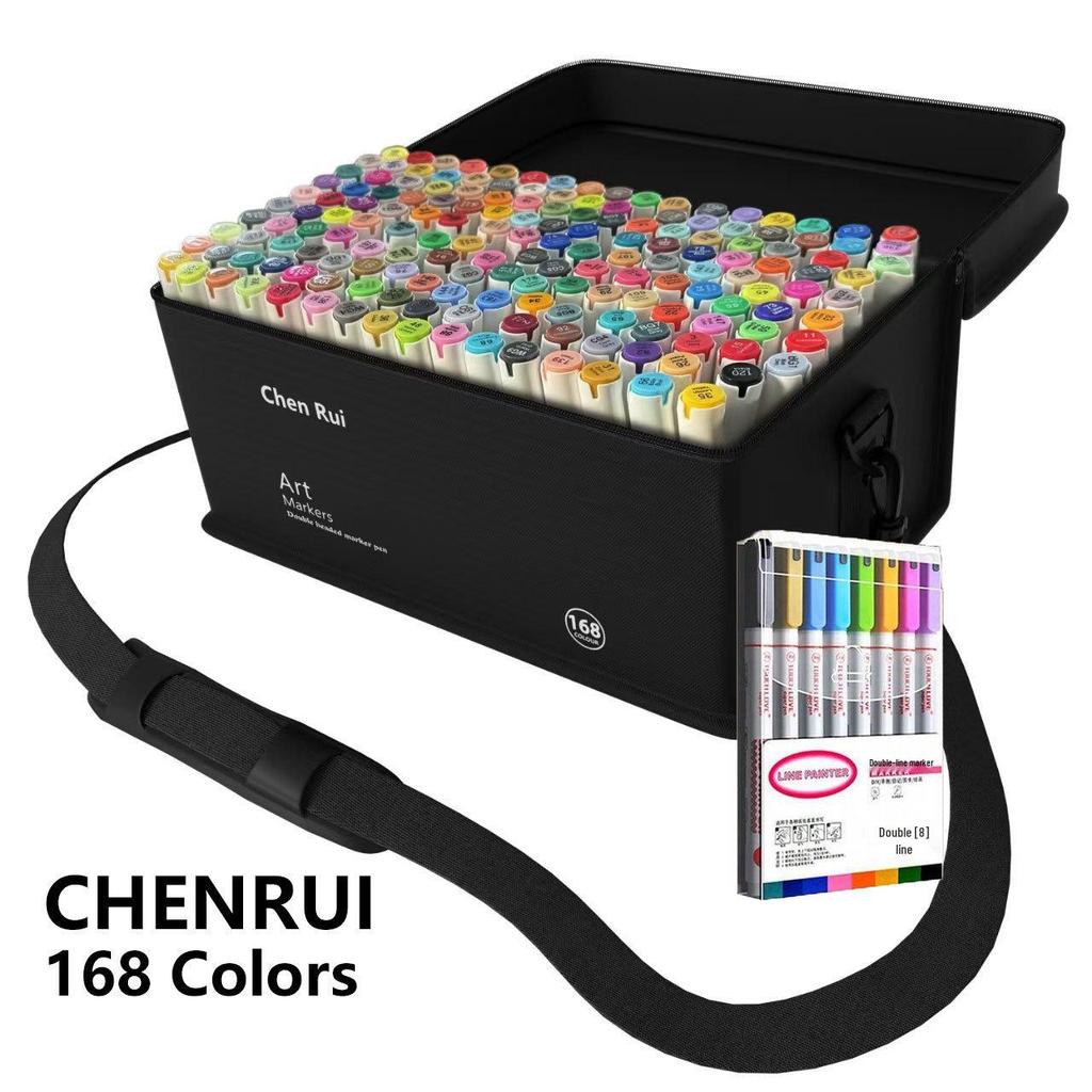 ChenRui Dual-Tip Watercolor Marker Pen Set for Students and Children