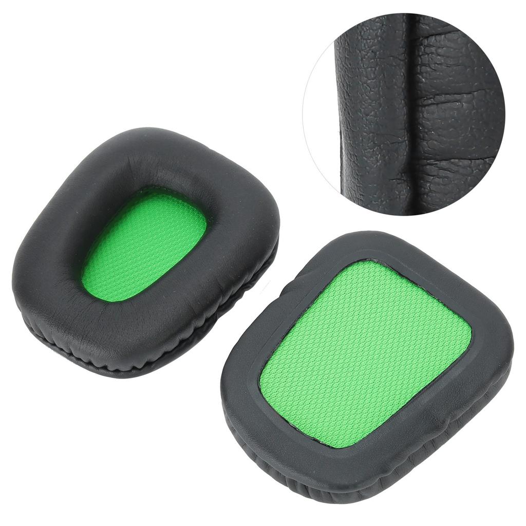 2pcs Headset Earpad Foam Cover Cushion Green and Black Replacement for Razer Electra 7.1 2.2
