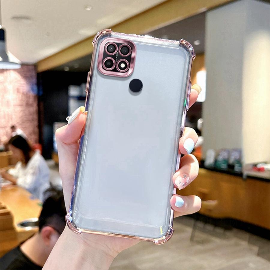 Airbag Shookproof Lens Case For Realme GT 5G 7 7T 14X 11 12 Pro Plus 12X 14 14T 8 9 5 6i 7i C31 Plating Silicone TPU Clear Cover