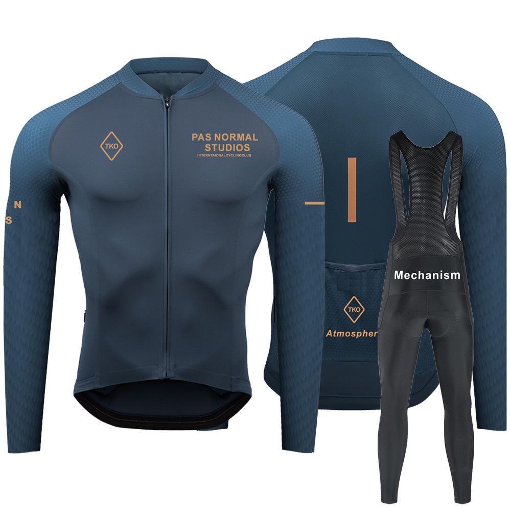 Spring and Summer Competitive Tight-fitting Version Cycling Suit, Thin Breathable and Quick-drying Long-sleeved Cycling Suit